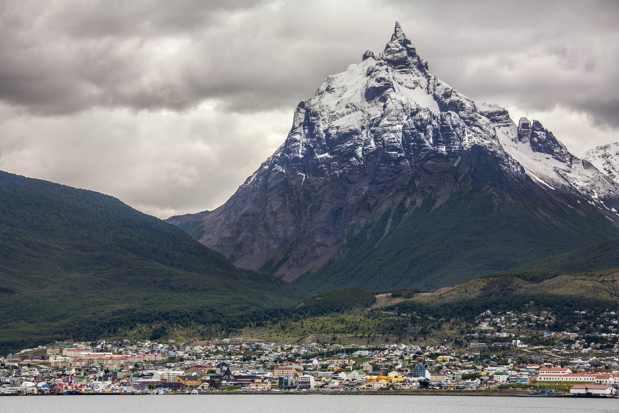 Ushuaia - the capital of Tierra del Fuego in the Antartida e Islas del Atlantico Sur Province of Argentina. It is commonly regarded as the southernmost city in the world.